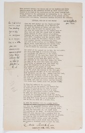 Edwin Markham Signed Poem Linc