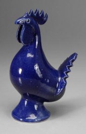 Edwin Meaders blue stoneware r