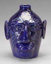 Edwin Meaders stoneware face j
