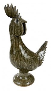 EDWIN MEADERS STONEWARE ROOSTE