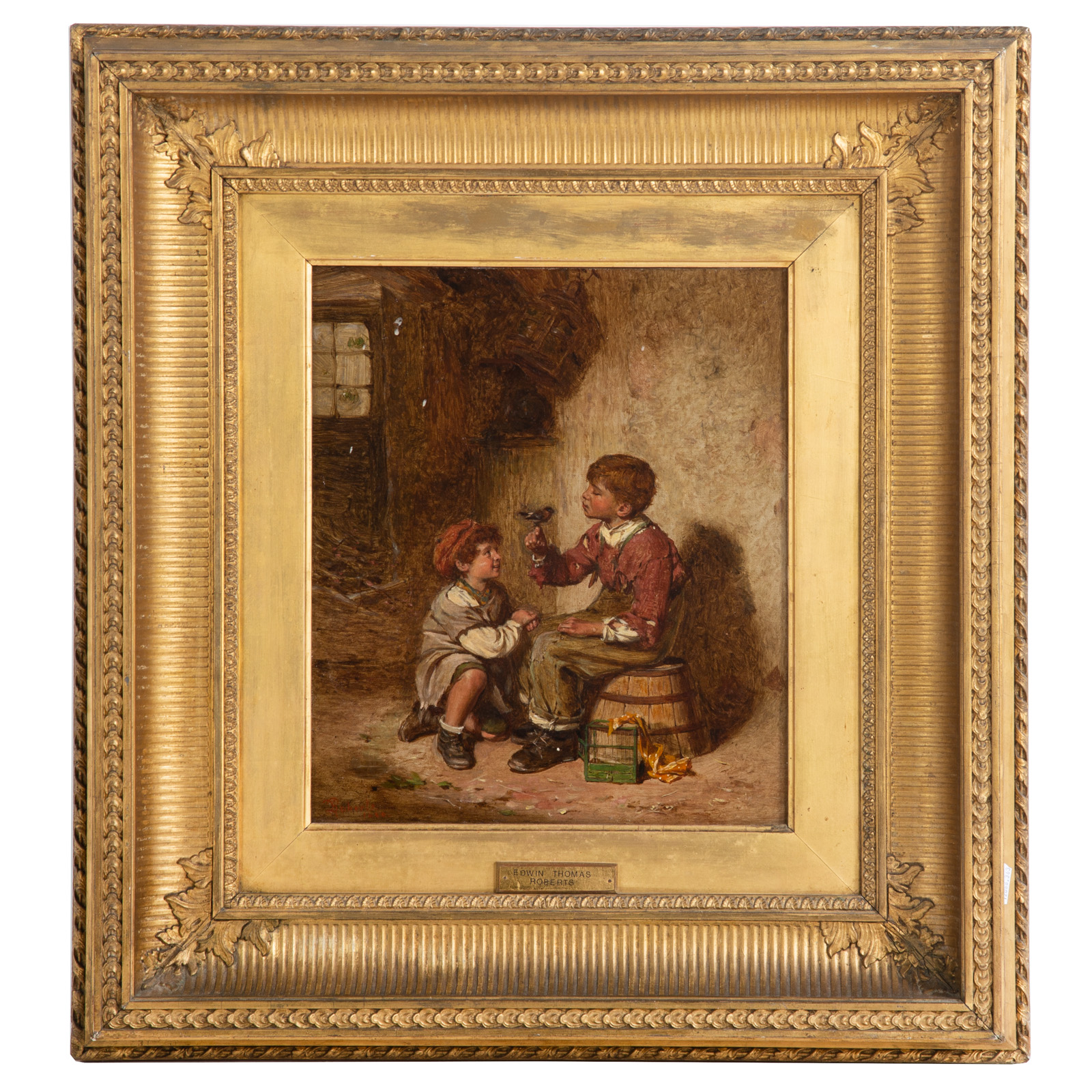 EDWIN THOMAS ROBERTS. TWO BOYS WITH