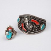 EFFIE C. ZUNI SNAKE RING & CJT