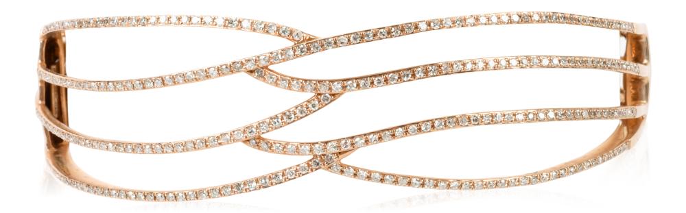 EFFY 14K ROSE GOLD AND PAVE DIAMOND
