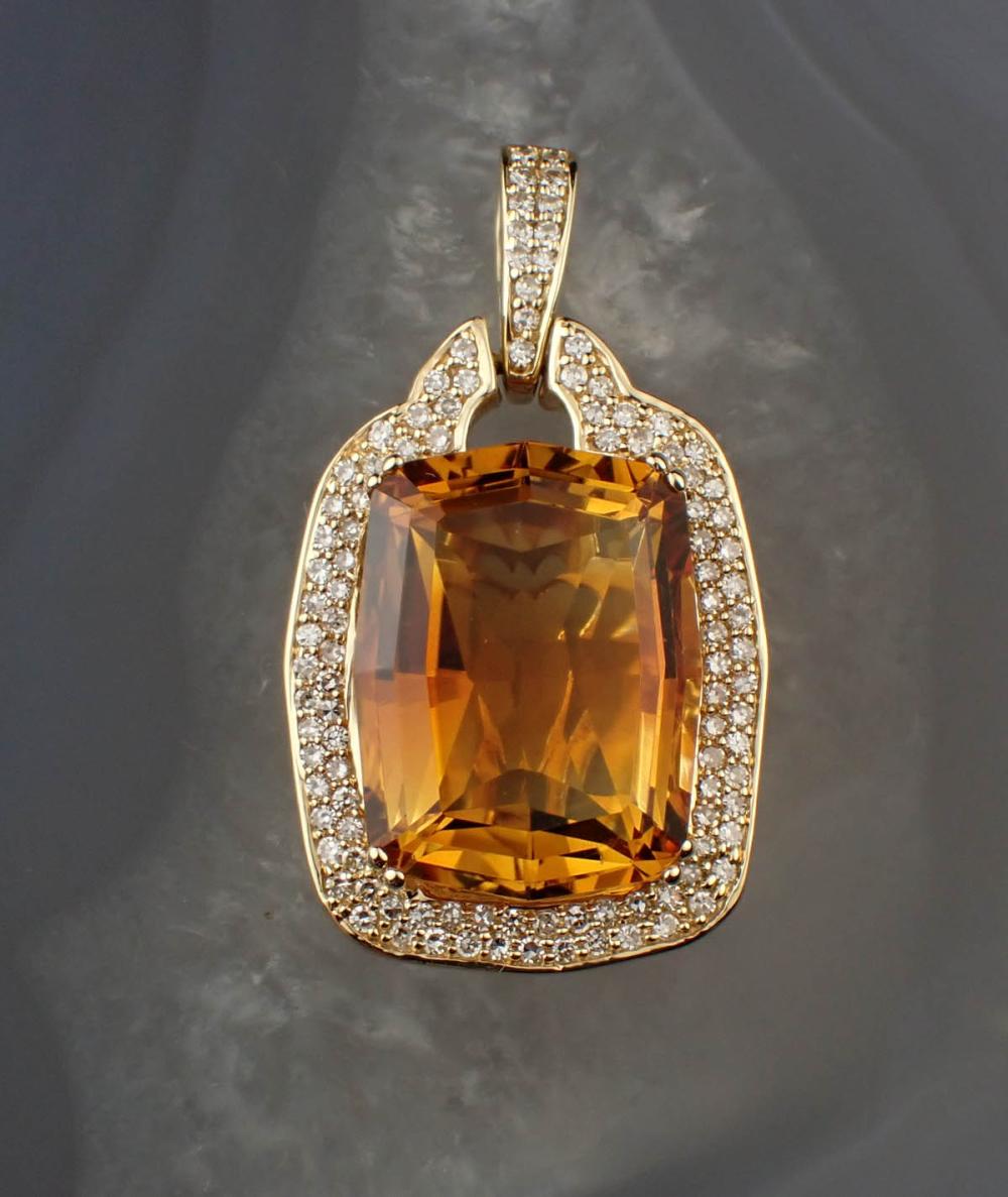 EFFY BRAND CITRINE AND DIAMOND