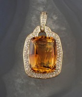EFFY BRAND CITRINE AND DIAMOND