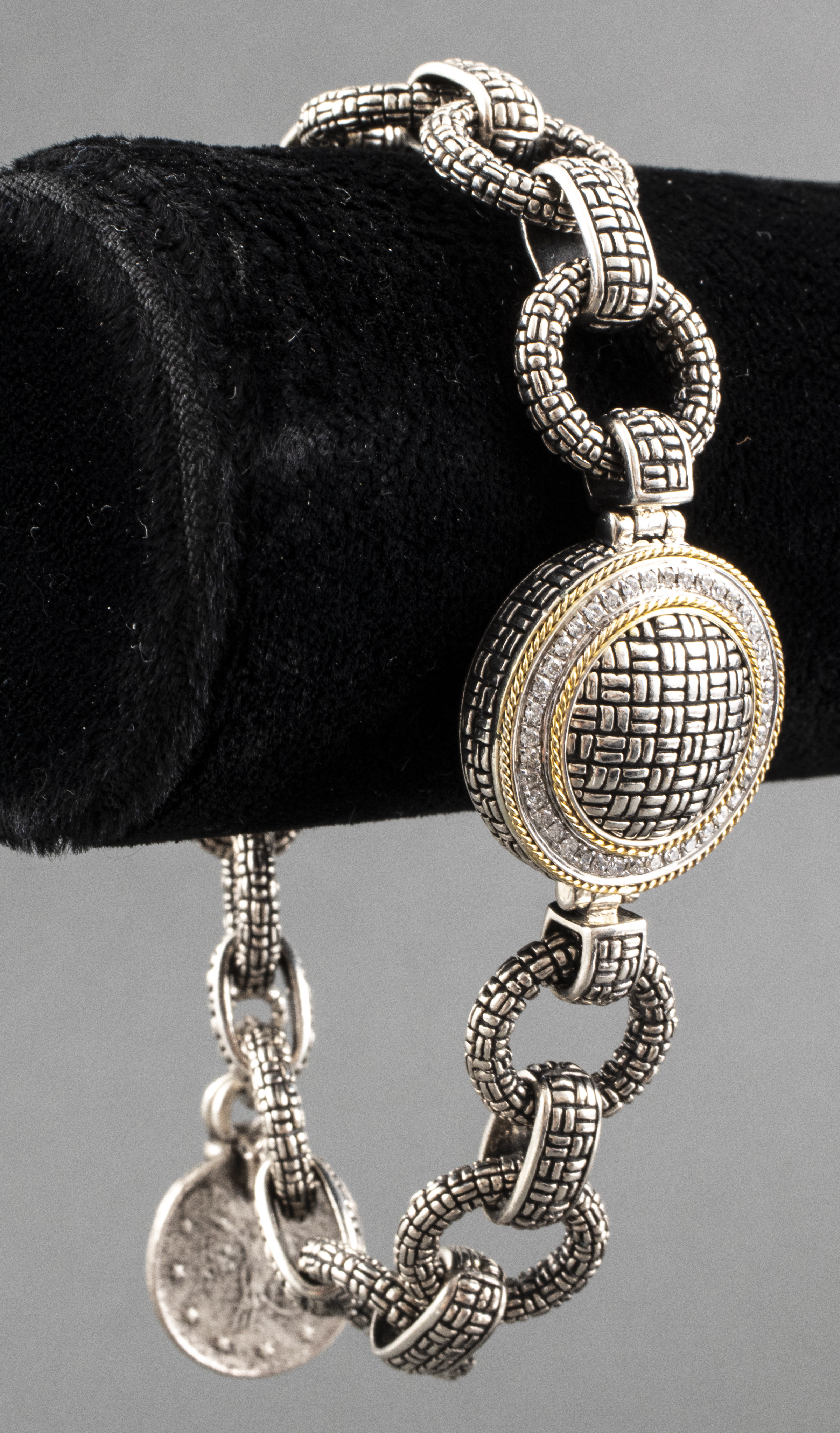 EFFY SILVER W 18K YELLOW GOLD &