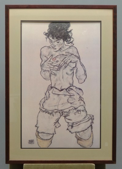 Egaon Schiele print partially