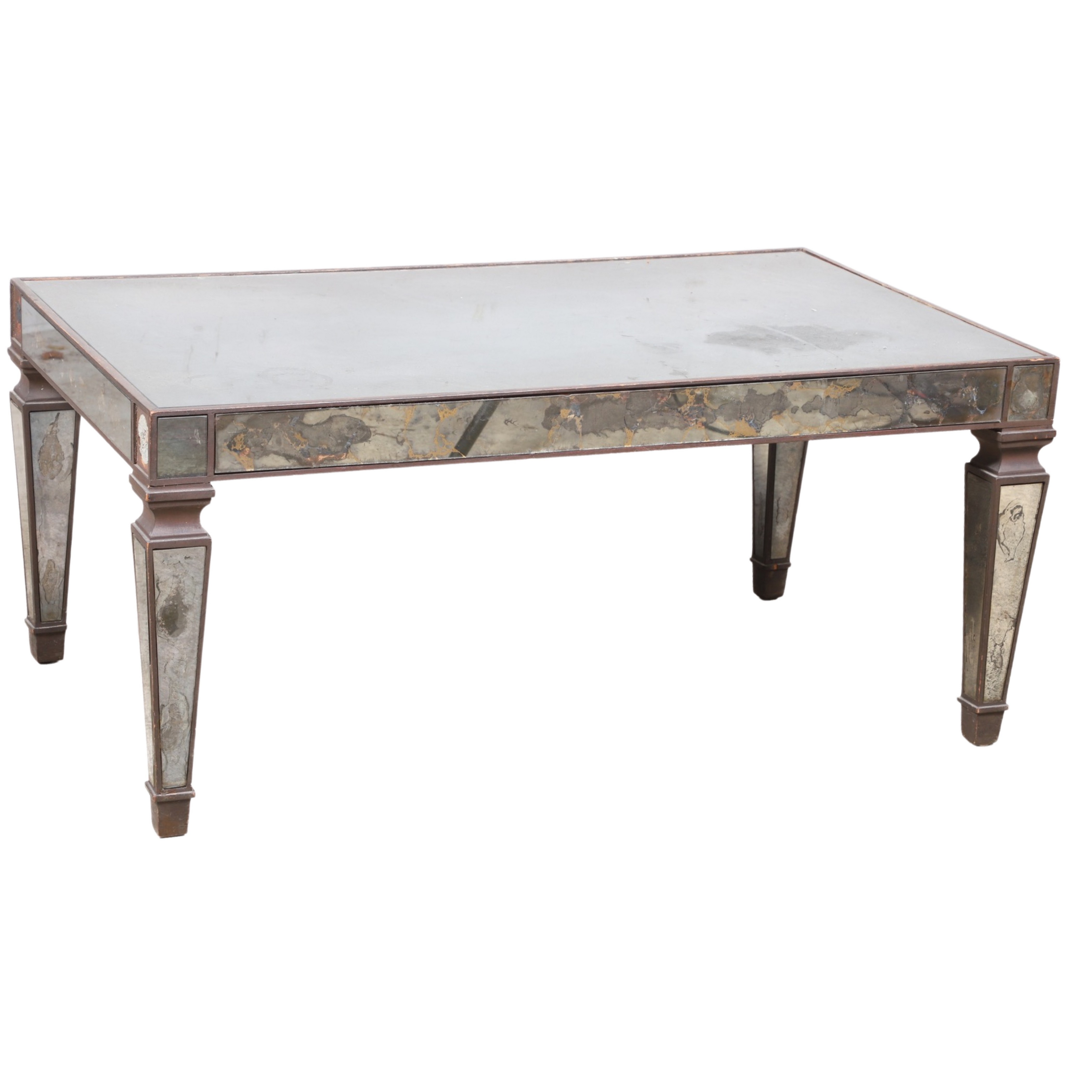 Eglomise mirrored paneled coffee