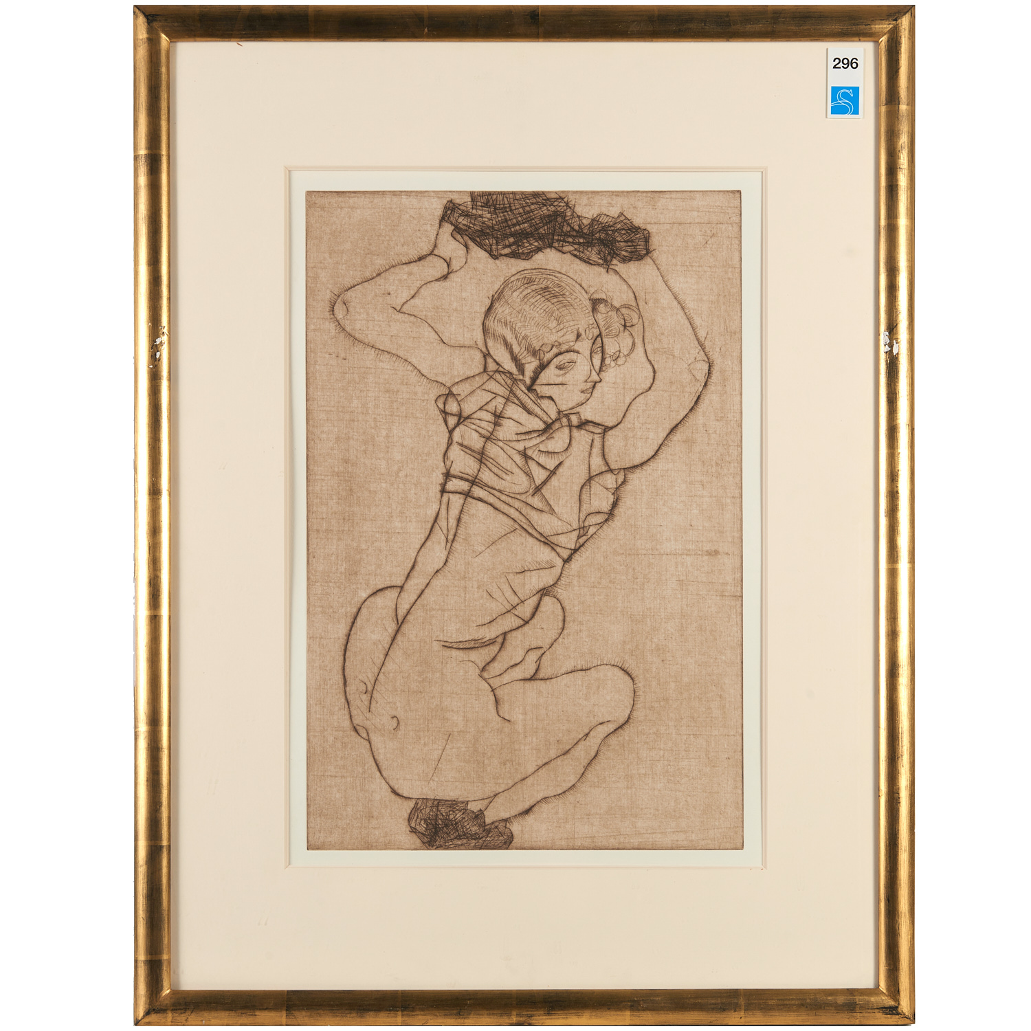 EGON SCHIELE, DRY POINT ETCHING,
