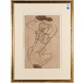 EGON SCHIELE, DRY POINT ETCHIN
