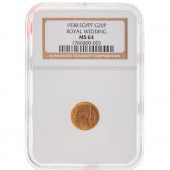 EGYPT 1938 ROYAL WEDDING GOLD