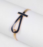 EGYPTIAN 21K GOLD ENAMELED BAN