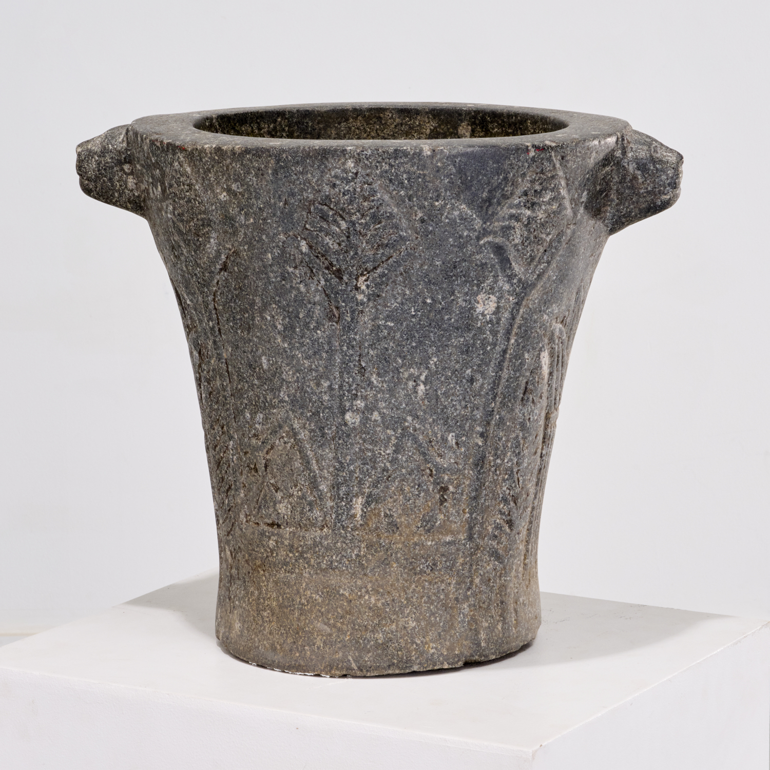EGYPTIAN BASALT MORTAR OR URN,