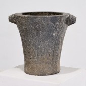 EGYPTIAN BASALT MORTAR OR URN,