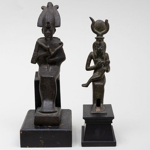 EGYPTIAN BRONZE STATUE OF OSIRIS,