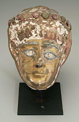 Egyptian Cartonnage mummy mask,
