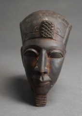 EGYPTIAN CARVED STONE BUST OF