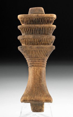 EGYPTIAN CARVED WOOD AMULET DJED