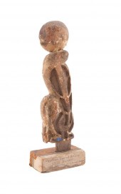 EGYPTIAN CARVED WOODEN URAEUS,