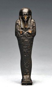 EGYPTIAN DARK GLAZED FAIENCE U