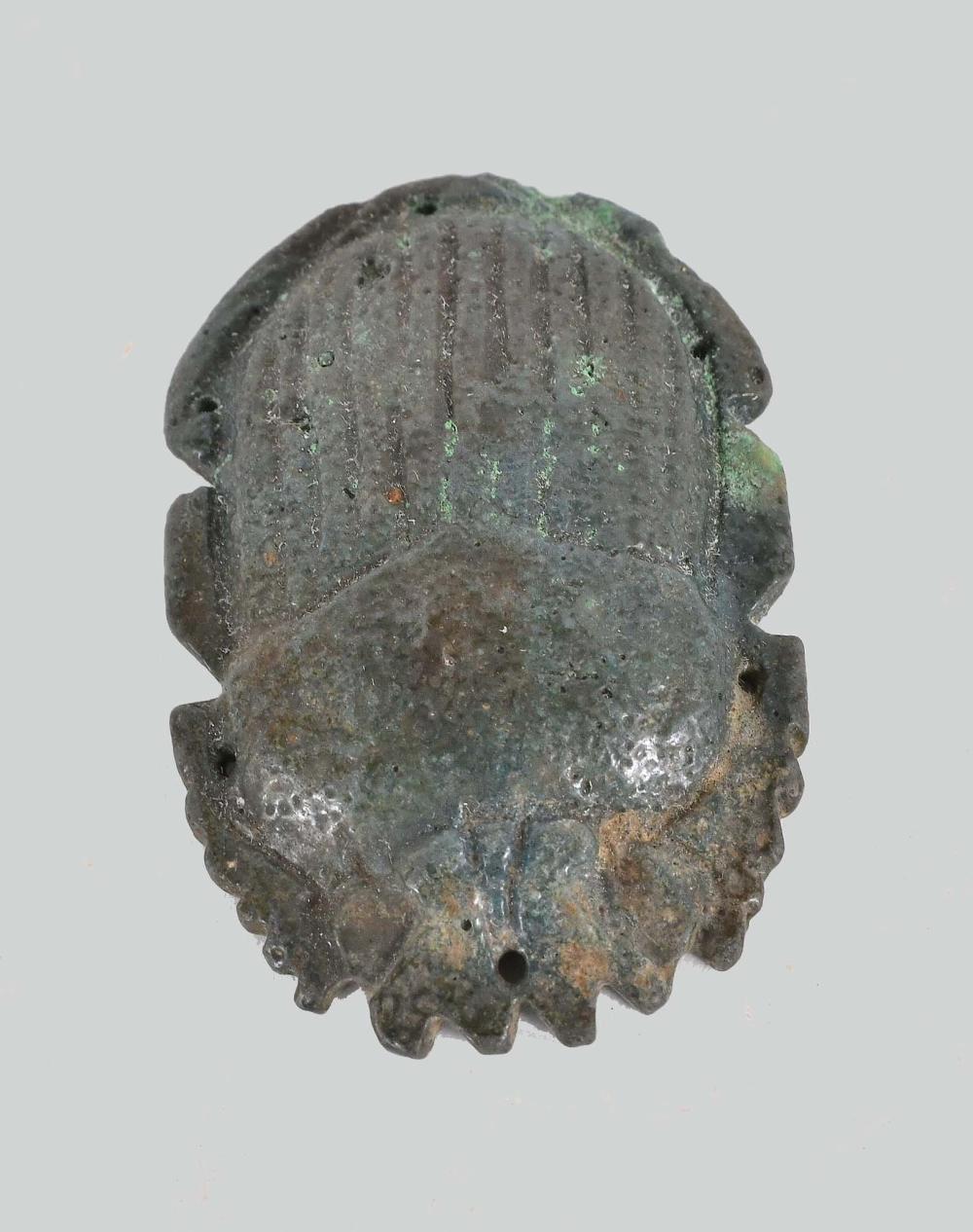 EGYPTIAN DARK GREEN FAIENCE