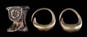 EGYPTIAN ELECTRUM HOOP EARRING
