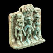 EGYPTIAN FAIENCE AMULET - TRIA