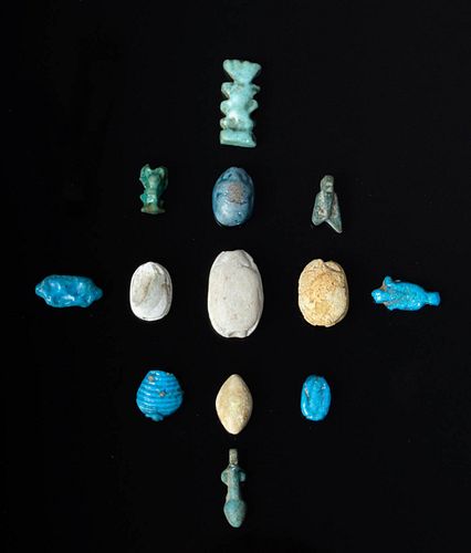 EGYPTIAN FAIENCE AMULETS &