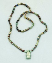 EGYPTIAN FAIENCE BEAD NECKLACE