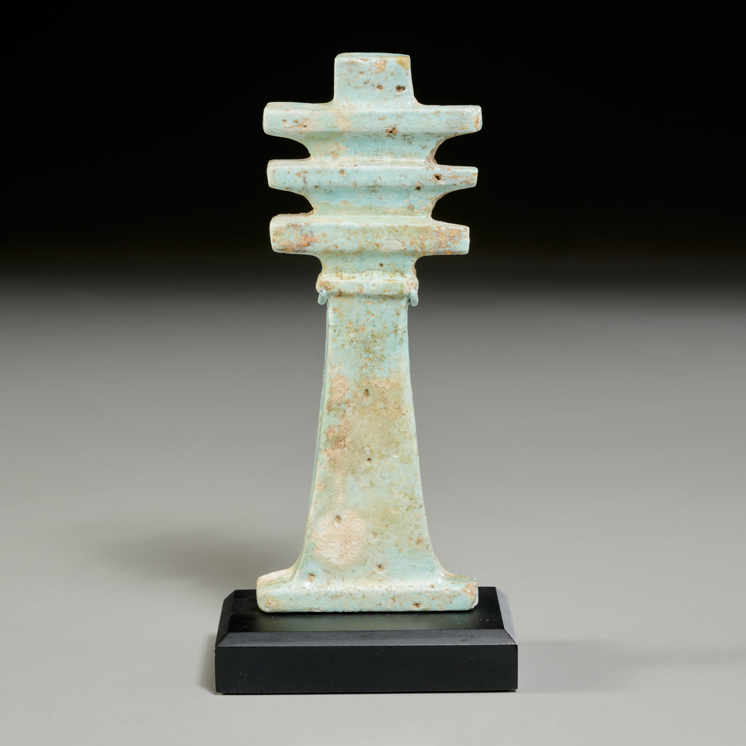 EGYPTIAN FAIENCE DJED PILLAR