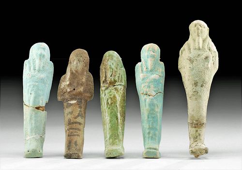 EGYPTIAN FAIENCE USHABTIS - GROUP
