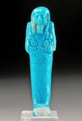 EGYPTIAN GLAZED FAIENCE USHABT