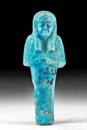 EGYPTIAN GLAZED FAIENCE USHABT
