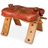 EGYPTIAN LEATHER & WOOD CAMEL