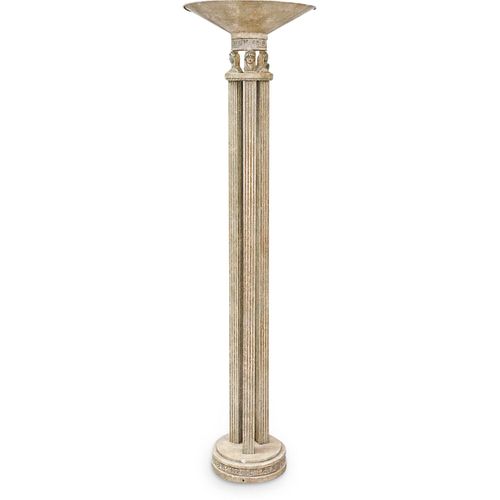 EGYPTIAN MOTIF TALL FLOOR LAMP W/