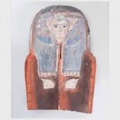 EGYPTIAN PAINTED WOOD SARCOPHA