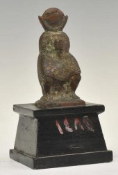 EGYPTIAN PATINATED BRONZE AMUL