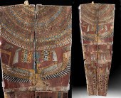 EGYPTIAN POLYCHROME WOOD SARCO