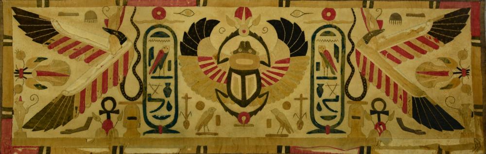 EGYPTIAN REVIVAL APPLIQUE TEXTILE