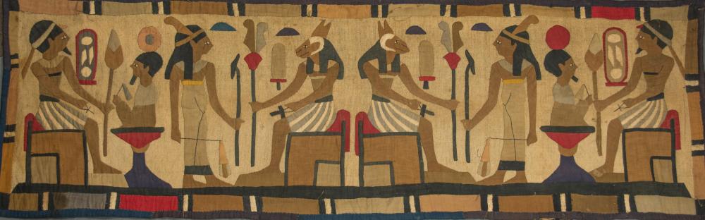 EGYPTIAN REVIVAL APPLIQUE TEXTILE