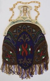 EGYPTIAN REVIVAL BEADED PURSE