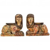 EGYPTIAN REVIVAL CARVED WOOD S