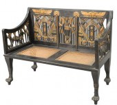 EGYPTIAN REVIVAL EBONIZED SETT