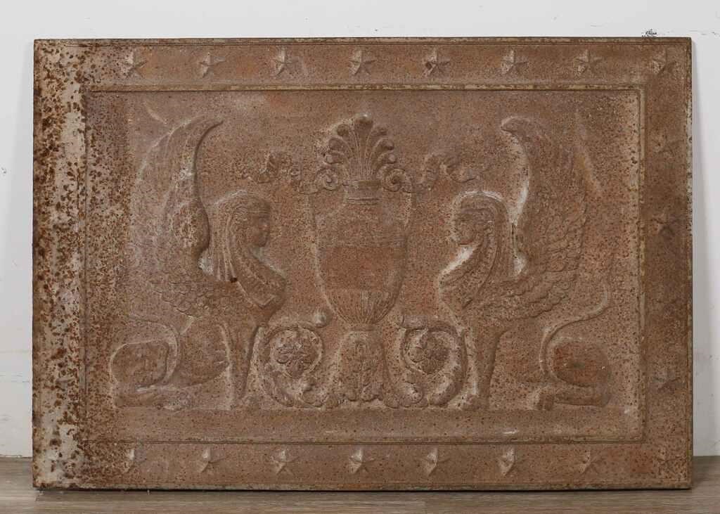 EGYPTIAN REVIVAL FIREBACKCast iron.