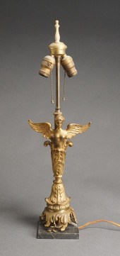 EGYPTIAN REVIVAL GILT BRONZE F