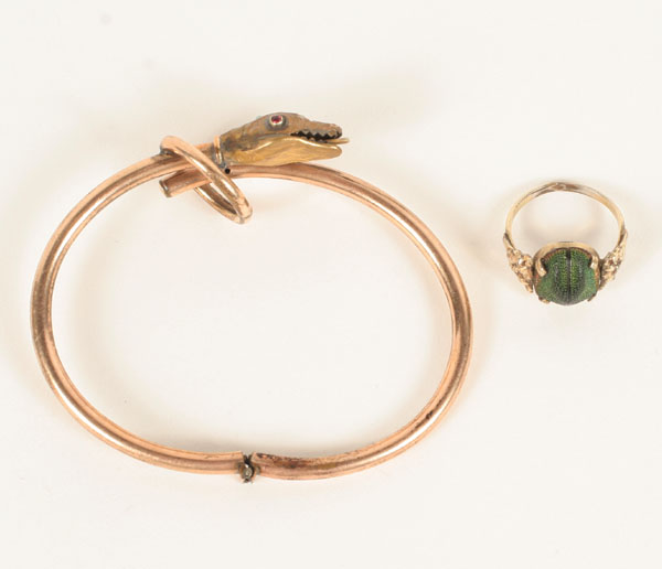 Egyptian Revival jewelry lot of 2