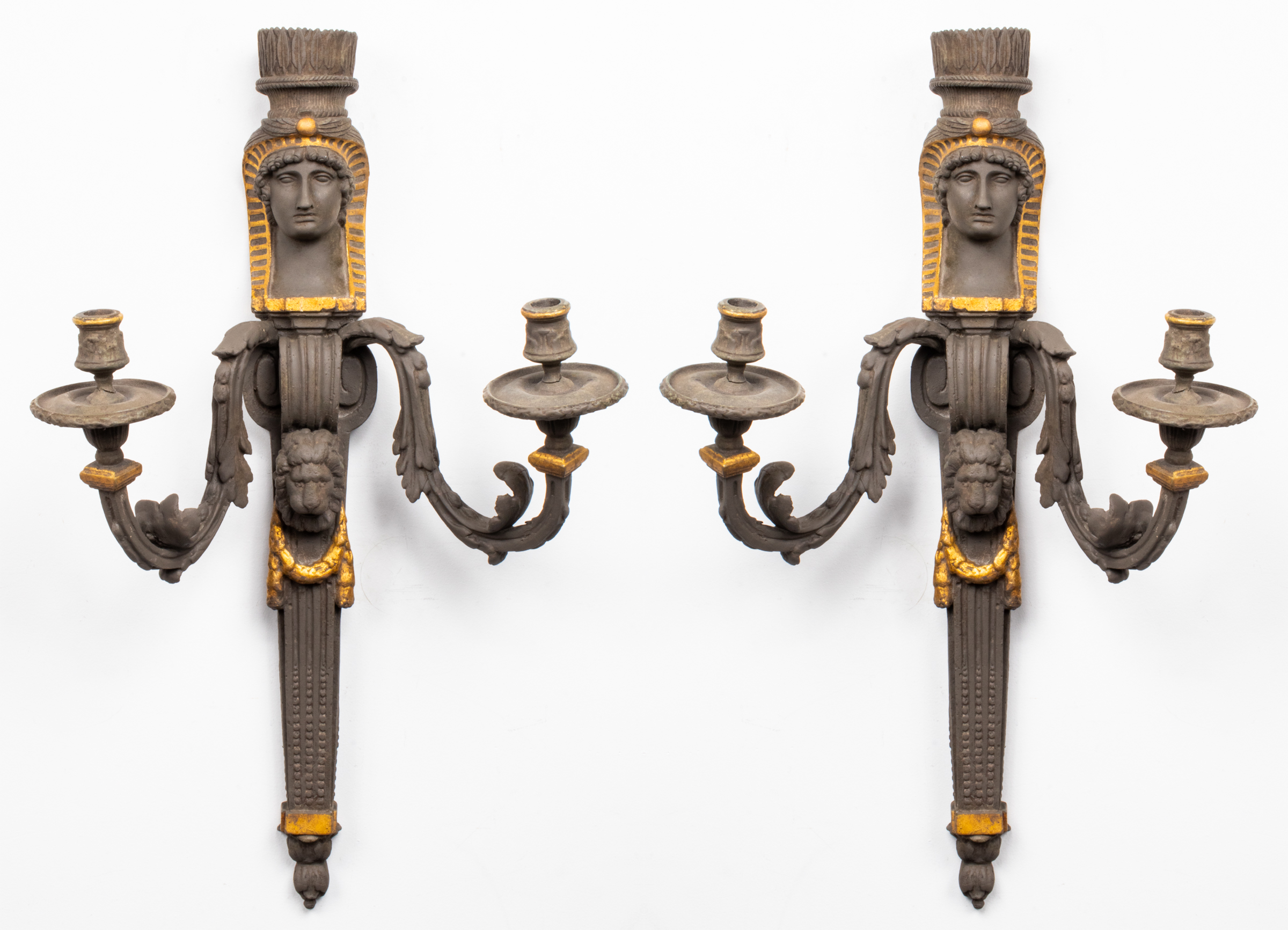 EGYPTIAN REVIVAL MANNER PARCEL GILT