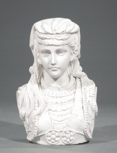 EGYPTIAN REVIVAL MARBLE BUST O