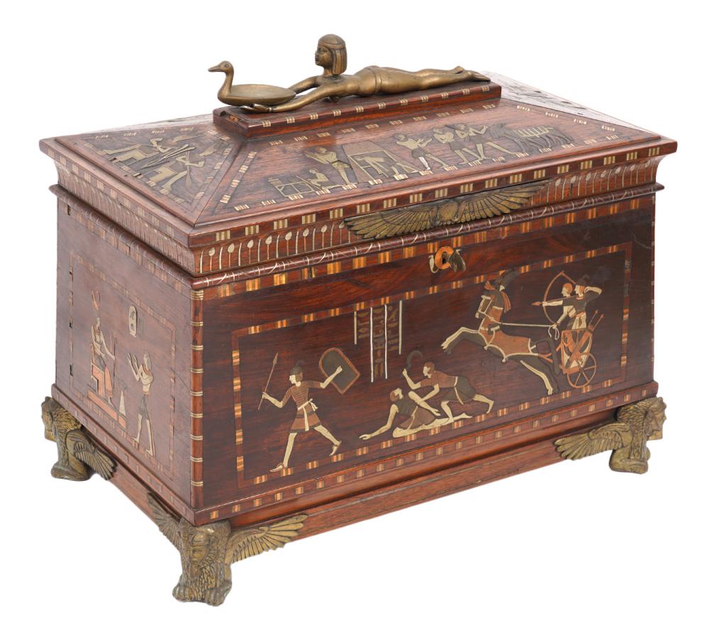 EGYPTIAN REVIVAL SARCOPHAGUS