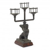 EGYPTIAN REVIVAL SPHINX CANDEL